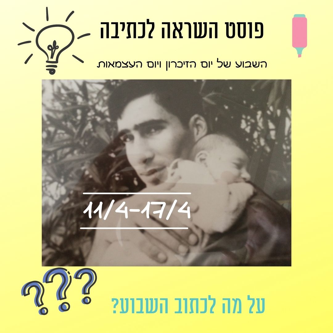 You are currently viewing פוסט השראה לכתיבה 11 עד 17 באפריל