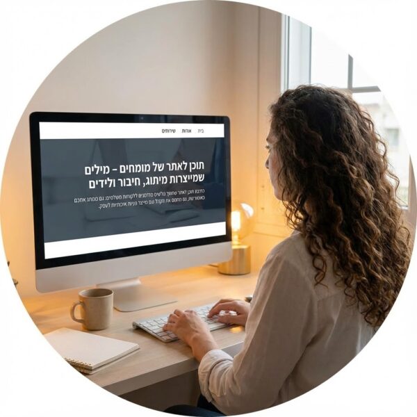 כותבת תוכן לאתר של מומחים